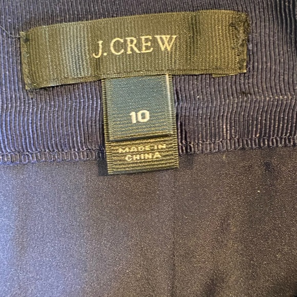 J. Crew Limited Edition Navy Printed Pleated Skirt Size: 10 - Picture 3 of 4